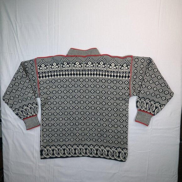 Vintage Hand Made Norwegian Wool Sweater by Vigdis Design Size XL - Picture 3 of 6